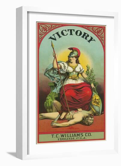 Virginia, Victory Brand Tobacco Label-Lantern Press-Framed Art Print