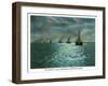 Virginia, View of the Atlantic Fleet Entering the Hampton Roads-Lantern Press-Framed Art Print