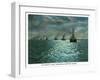 Virginia, View of the Atlantic Fleet Entering the Hampton Roads-Lantern Press-Framed Art Print