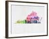 Virginia Watercolor Word Cloud-NaxArt-Framed Art Print