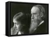 Virginia Woolf with her Father-Science Source-Framed Stretched Canvas