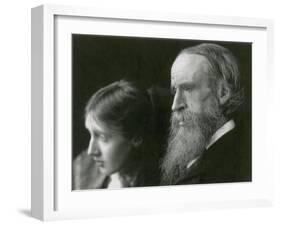 Virginia Woolf with her Father-Science Source-Framed Giclee Print