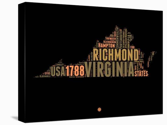 Virginia Word Cloud 1-NaxArt-Stretched Canvas