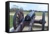 Virginia, Yorktown, Cannon on Battlefield-Jim Engelbrecht-Framed Stretched Canvas