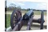 Virginia, Yorktown, Cannon on Battlefield-Jim Engelbrecht-Stretched Canvas