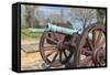 Virginia, Yorktown, Cannon on Battlefield-Jim Engelbrecht-Framed Stretched Canvas