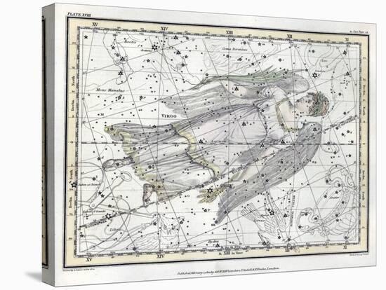 Virgo Constellation, Zodiac, 1822-Science Source-Stretched Canvas
