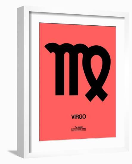 Virgo Zodiac Sign Black-NaxArt-Framed Art Print