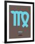 Virgo Zodiac Sign Blue-NaxArt-Framed Art Print