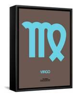 Virgo Zodiac Sign Blue-NaxArt-Framed Stretched Canvas