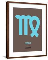 Virgo Zodiac Sign Blue-NaxArt-Framed Art Print