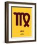 Virgo Zodiac Sign Brown-NaxArt-Framed Art Print