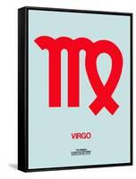 Virgo Zodiac Sign Red-NaxArt-Framed Stretched Canvas