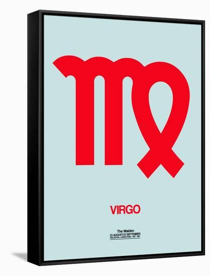 Virgo Zodiac Sign Red-NaxArt-Framed Stretched Canvas