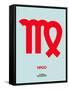 Virgo Zodiac Sign Red-NaxArt-Framed Stretched Canvas