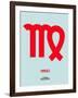 Virgo Zodiac Sign Red-NaxArt-Framed Art Print