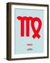 Virgo Zodiac Sign Red-NaxArt-Framed Art Print