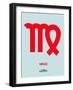 Virgo Zodiac Sign Red-NaxArt-Framed Art Print