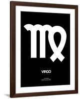 Virgo Zodiac Sign White-NaxArt-Framed Art Print