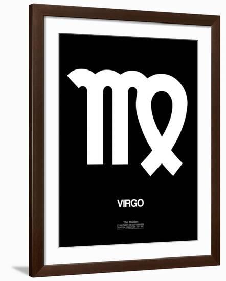 Virgo Zodiac Sign White-NaxArt-Framed Art Print