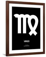 Virgo Zodiac Sign White-NaxArt-Framed Art Print