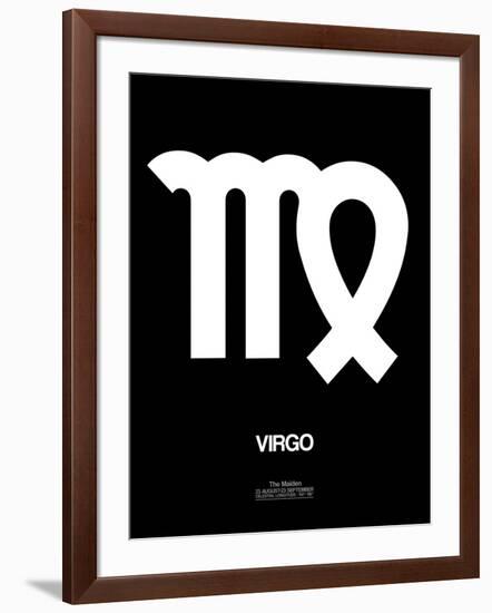 Virgo Zodiac Sign White-NaxArt-Framed Art Print