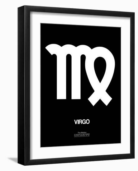 Virgo Zodiac Sign White-NaxArt-Framed Art Print