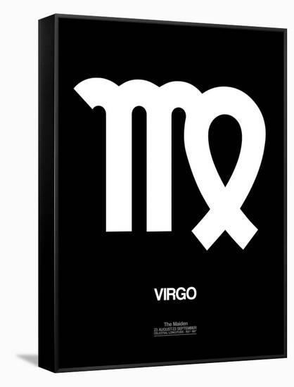 Virgo Zodiac Sign White-NaxArt-Framed Stretched Canvas