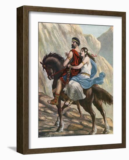 Viriato, the Hero of Lusitania, with His Wife-Tancredi Scarpelli-Framed Giclee Print