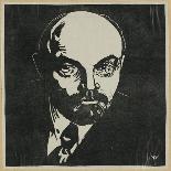 Block Print of Vladimir Lenin-Virna Haffer-Giclee Print