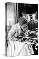 Virna Lisi Eating an Ice-Cream in Rome-Angelo Cozzi-Stretched Canvas