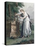 Virtue Pays Homage at Rousseau's Tomb, Ermenonville (Tombeau De Jean Jacques Rousseau), 1866-French-Stretched Canvas