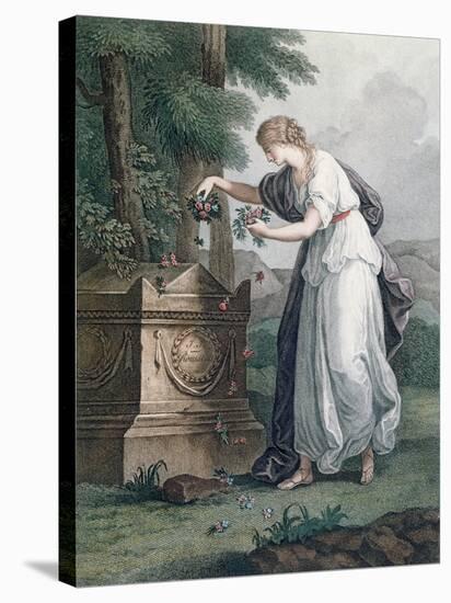 Virtue Pays Homage at Rousseau's Tomb, Ermenonville (Tombeau De Jean Jacques Rousseau), 1866-French-Stretched Canvas