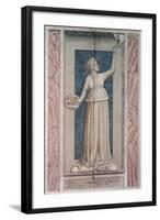 Virtues and Vices, Charity-Giotto di Bondone-Framed Art Print