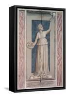 Virtues and Vices, Charity-Giotto di Bondone-Framed Stretched Canvas