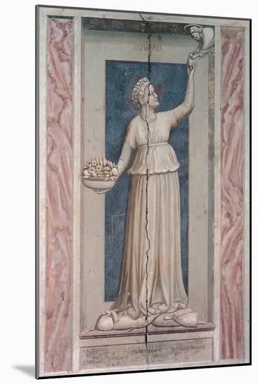 Virtues and Vices, Charity-Giotto di Bondone-Mounted Art Print