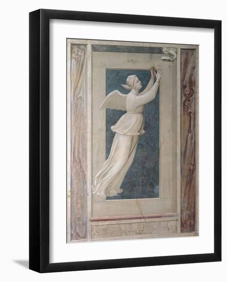 Virtues and Vices, Hope-Giotto di Bondone-Framed Art Print