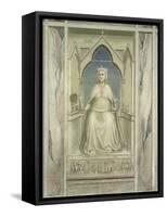 Virtues and Vices, Justice-Giotto di Bondone-Framed Stretched Canvas