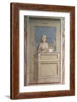 Virtues and Vices, Prudence-Giotto di Bondone-Framed Art Print