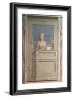 Virtues and Vices, Prudence-Giotto di Bondone-Framed Art Print