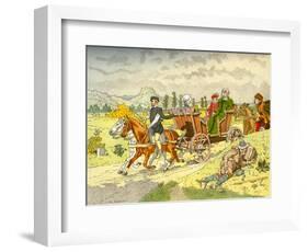 Vis-à-vis (carriage) - first appearance, 16th century-Eugene Courboin-Framed Giclee Print