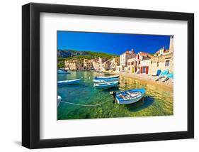 Vis Island Komiza Village shore-null-Framed Art Print