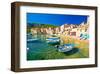 Vis Island Komiza Village shore-null-Framed Art Print