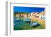 Vis Island Komiza Village shore-null-Framed Art Print