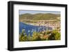 Vis Town and Harbor, Vis Island, Croatia-Peter Adams-Framed Photographic Print