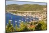 Vis Town and Harbor, Vis Island, Croatia-Peter Adams-Mounted Photographic Print