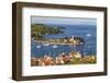 Vis Town, Franciscan Monastery and Harbor, Vis Island, Croatia-Peter Adams-Framed Photographic Print