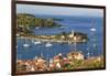 Vis Town, Franciscan Monastery and Harbor, Vis Island, Croatia-Peter Adams-Framed Photographic Print