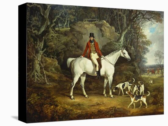 Viscount Rowland Hill on His Grey Hunter with the Shropshire Hunt-Richard Jones-Stretched Canvas