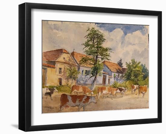 Viscri House Cows, 2015-Tim Scott Bolton-Framed Giclee Print